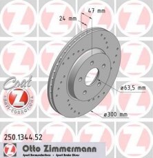 Купить 250.1344.52 Zimmermann Тормозные диски Мондео 3 (1.8, 2.0, 2.2, 2.5, 3.0)