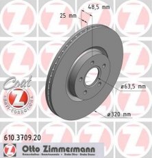 Купить 610.3709.20 Zimmermann Тормозные диски Вольво С40 2 (1.6, 1.8, 2.0, 2.4, 2.5)