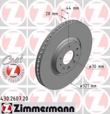 Купить 430.2607.20 Zimmermann Тормозные диски Зафира Б 2.0