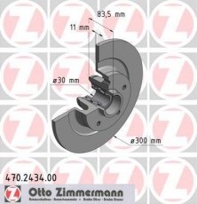Купить 470.2434.00 Zimmermann Тормозные диски Лагуну 3 (1.5, 1.6, 2.0, 3.0, 3.5)