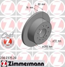 Купити 230.2375.20 Zimmermann Гальмівні диски Дукато 250 (2.0, 2.2, 2.3, 3.0)