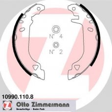 Купить 10990.110.8 Zimmermann Тормозные колодки задние Типо (1.1, 1.4, 1.6, 1.7, 1.9) 