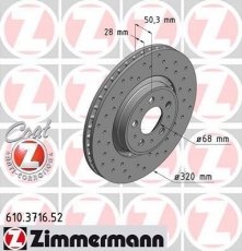 Купить 610.3716.52 Zimmermann Тормозные диски XC70 2.4 D5 XC AWD