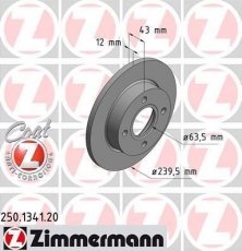 Купити 250.1341.20 Zimmermann Гальмівні диски Fiesta 4 (1.0, 1.2, 1.3, 1.4, 1.8)
