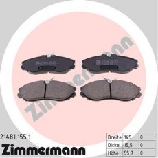 Купити 21481.155.1 Zimmermann Гальмівні колодки передні Vanette (1.6 i, 2.0 D, 2.3 D) 