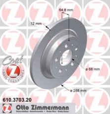 Купить 610.3703.20 Zimmermann Тормозные диски Volvo S80 1 (2.0, 2.4, 2.5, 2.8, 2.9)