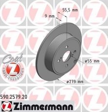 Купить 590.2579.20 Zimmermann Тормозные диски Corolla (120, 140, 150) (1.4, 1.6, 1.8, 2.0)