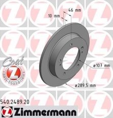 Тормозной диск 540.2489.20 Zimmermann фото 1