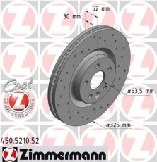 Купити 450.5210.52 Zimmermann Гальмівні диски Discovery (2.0 4WD, 2.0 D 4WD, 2.2 D 4WD)