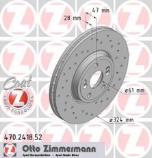 Купить 470.2418.52 Zimmermann Тормозные диски Espace 4 (1.9, 2.0, 2.2, 3.0, 3.5)
