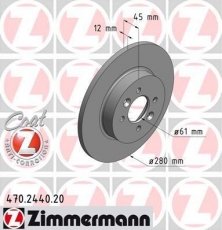 Купити 470.2440.20 Zimmermann Гальмівні диски Кенго 1 (1.6 16V, 1.9 dCi)