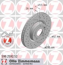 Купити 590.2592.52 Zimmermann Гальмівні диски Авенсіс Т25 (2.2 D-4D, 2.2 D-CAT)