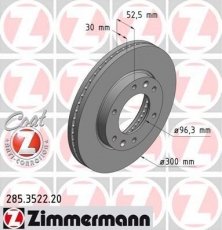 Купить 285.3522.20 Zimmermann Тормозные диски Hyundai H1 2.5 CRDi