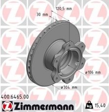 Тормозной диск 400.6465.00 Zimmermann фото 1