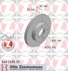 Гальмівний диск 540.2493.20 Zimmermann фото 1