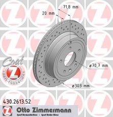 Купить 430.2613.52 Zimmermann Тормозные диски Captiva (2.0, 2.2, 2.4, 3.0, 3.2)