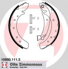 Купить 10990.111.5 Zimmermann Тормозные колодки задние Эксперт (1.6 HDi 90, 1.6 HDi 90 16V, 1.6 HDi 90 8V) 