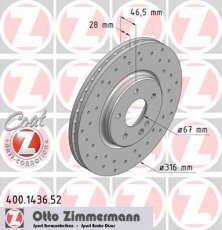 Купить 400.1436.52 Zimmermann Тормозные диски Mercedes 210 (3.2, 4.2, 4.3)