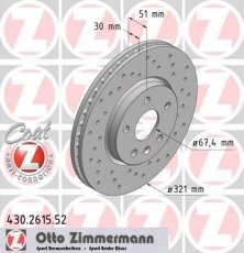 Тормозной диск 430.2615.52 Zimmermann фото 1