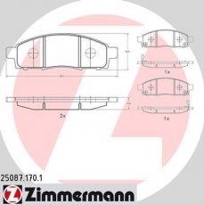 Тормозная колодка 25087.170.1 Zimmermann – с звуковым предупреждением износа фото 1