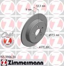 Купить 155.3906.20 Zimmermann Тормозные диски PT Cruiser (1.6, 2.0, 2.1, 2.4)