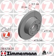 Тормозной диск 230.6256.20 Zimmermann фото 1