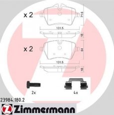 Купить 23984.180.2 Zimmermann Тормозные колодки передние Купер (1.4, 1.6, 2.0) подготовлено для датчика износа колодок