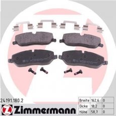Купить 24191.180.2 Zimmermann Тормозные колодки передние Discovery (2.7 TD, 4.0, 4.0 V6) подготовлено для датчика износа колодок