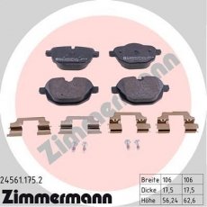 Купить 24561.175.2 Zimmermann Тормозные колодки задние БМВ Х4 Ф26 (2.0, 3.0) 