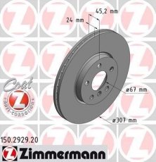 Тормозной диск 150.2929.20 Zimmermann фото 1