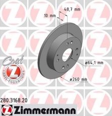Купити 280.3168.20 Zimmermann Гальмівні диски Аккорд (1.9, 2.0, 2.2, 2.3)
