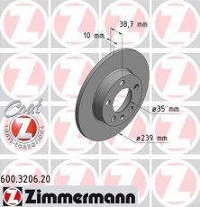 Тормозной диск 600.3206.20 Zimmermann фото 1