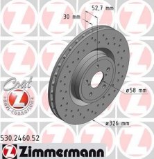 Купить 530.2460.52 Zimmermann Тормозные диски Impreza (2.0, 2.5)