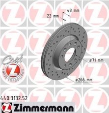 Купить 440.3132.52 Zimmermann Тормозные диски Пежо 308 (1.2, 1.6, 2.0)