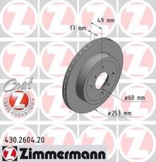 Гальмівний диск 430.2604.20 Zimmermann фото 1