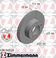 Купить 430.2601.20 Zimmermann Тормозные диски Master 2 (1.9, 2.2, 2.5, 2.8, 3.0)