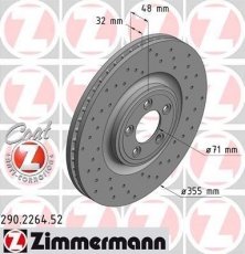 Тормозной диск 290.2264.52 Zimmermann фото 1