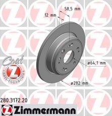 Купить 280.3172.20 Zimmermann Тормозные диски Stream (1.7 16V, 2.0 16V)