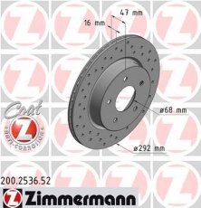 Купити 200.2536.52 Zimmermann Гальмівні диски Х-Трейл (1.6, 2.0, 2.5)
