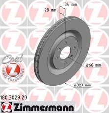 Гальмівний диск 180.3029.20 Zimmermann фото 1