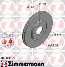 Тормозной диск 180.3015.20 Zimmermann фото 1