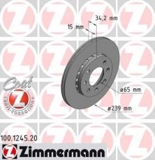 Тормозной диск 100.1245.20 Zimmermann фото 1