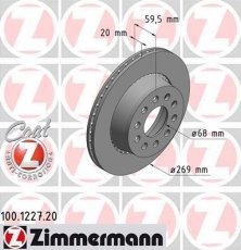 Тормозной диск 100.1227.20 Zimmermann фото 1