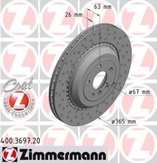 Тормозной диск 400.3697.20 Zimmermann фото 1
