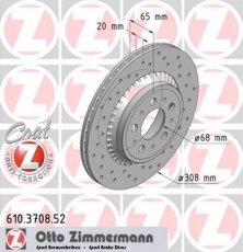 Гальмівний диск 610.3708.52 Zimmermann фото 1