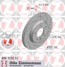 Гальмівний диск 600.3232.52 Zimmermann фото 1