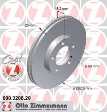 Гальмівний диск 600.3208.20 Zimmermann фото 1