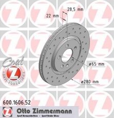 Купить 600.1606.52 Zimmermann Тормозные диски Венто (2.0, 2.8 VR6)