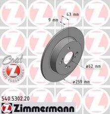 Гальмівний диск 540.5302.20 Zimmermann фото 1