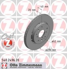 Купить 540.2496.20 Zimmermann Тормозные диски Swift 3 1.6